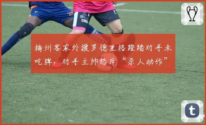 梅州客家外援罗德里格蹬踏对手未吃牌,对手主帅怒斥“杀人动作”